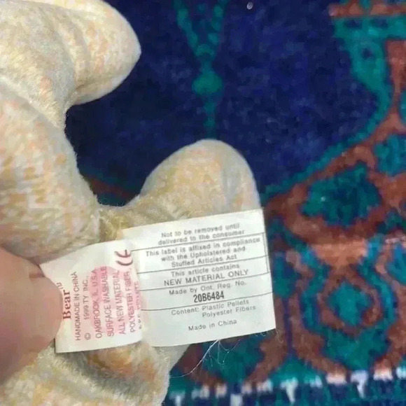 Ty 1999 signature bear. Still has tags on it and protective covering. Perfect - Picture 5 of 7